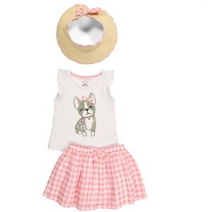 Girls Frenchie Pink & White Gingham Outfit, Size XS 4
